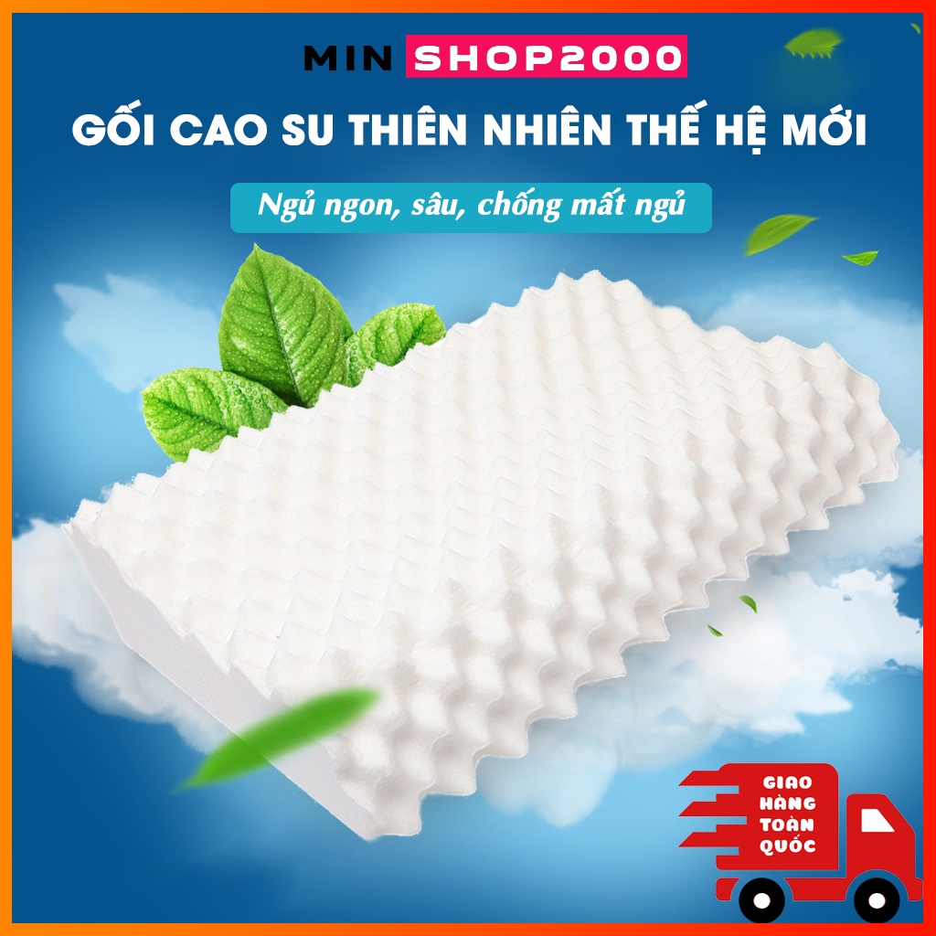 Gối cao su non dùng cho người lớn, Gối cao su non mặt xù cao cấp Kiosi cho giấc ngủ sâu, ngủ ngon mỗi ngày