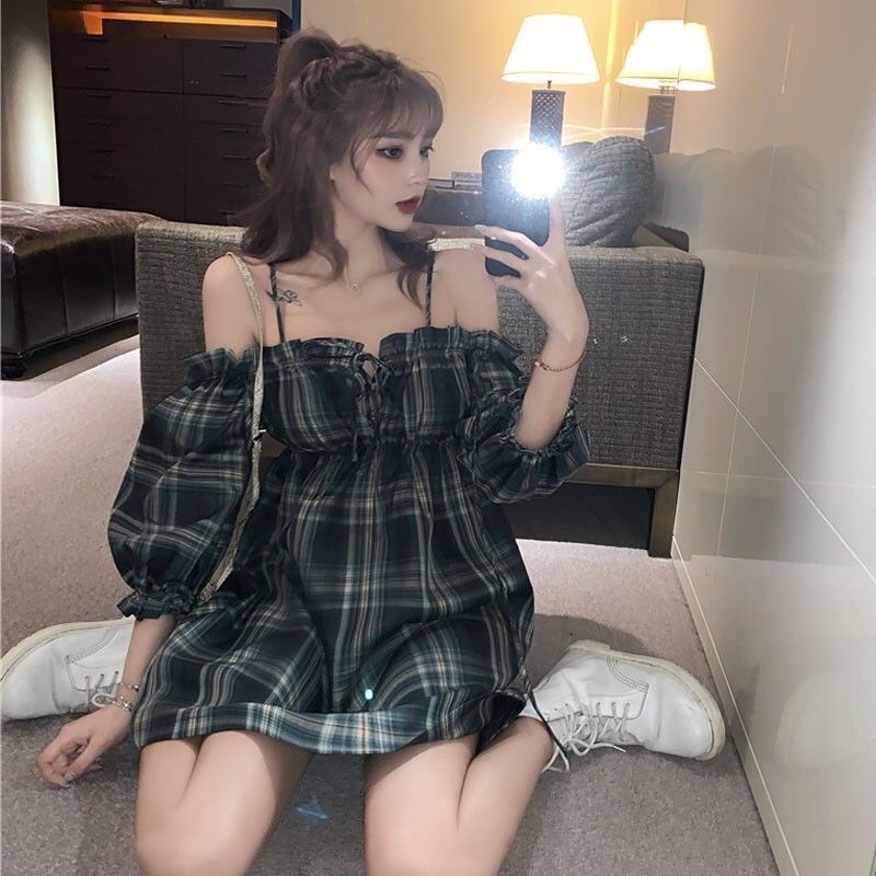 Váy bánh bèo 2 dây nữ tính