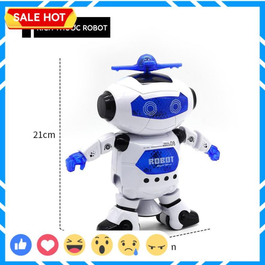 Đồ Chơi, Trang Trí Bàn Làm Việc Robot Xoay 360, Phát Nhạc Và Hát, Chất Liệu Nhữa ABS An Toàn Khi Sử Dụng