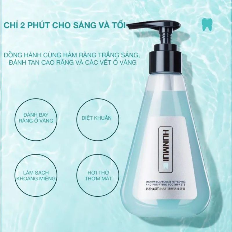 [BẢN TRUNG] Kem Đánh Răng Dạng Gel Lỏng HUNMUI Vệ Sinh Răng Miệng Trắng Sáng Thơm Tho Nụ Cười Tự Tin