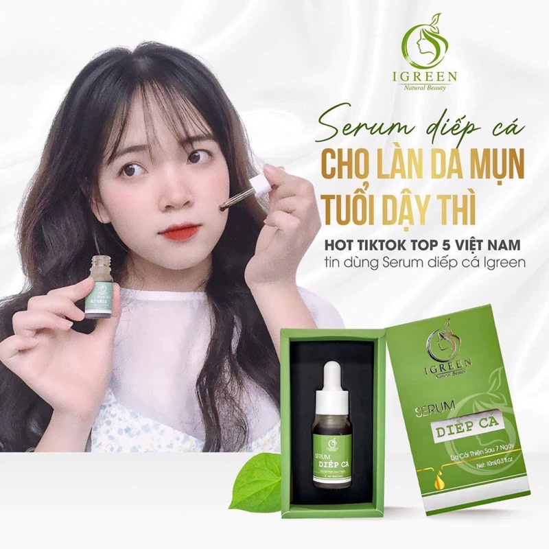 Combo 2 Sản Phẩm, Serum Diếp Cá Và Sữa Rửa Mặt Diếp Cá, Cải Thiện Làn Da Sau 7 Ngày
