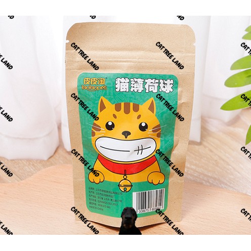 BÓNG CATNIP (CỎ BẠC HÀ) CHO MÈO, SNACK THƯỞNG MÈO, THỨC ĂN MÈO TIÊU BÚI LÔNG HAIRBALL - ĐỒ CHƠI CHÓ MÈO