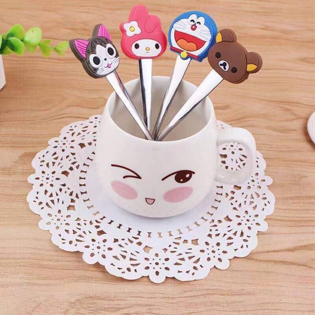 Muỗng Inox Hình Nhân Vật Hoạt Hình Dễ Thương