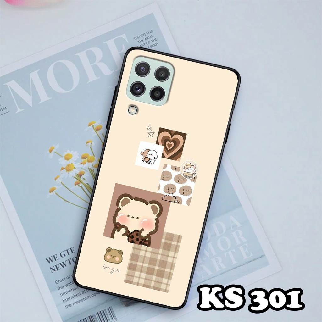 Ốp lưng Samsung M32 4G - Samsung M33 - Ốp in hình Gấu&amp;Thỏ siêu xinh - Lưng nhám viền TPU chống trầy xước