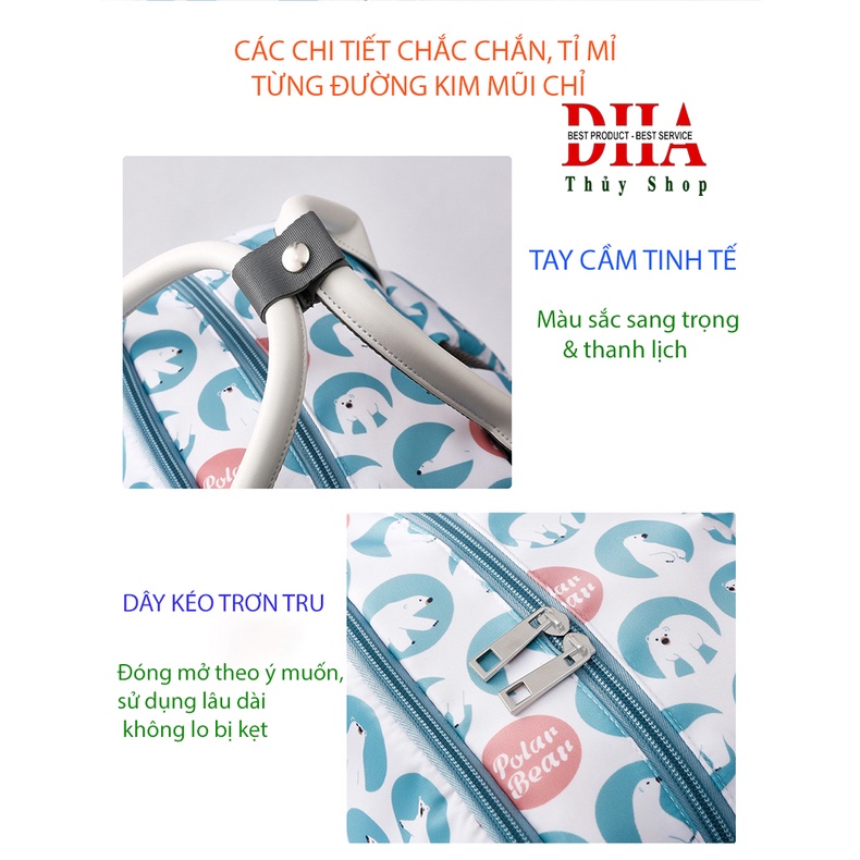 Balo bỉm sữa Insula, đa năng chống thấm nước cao cấp cho mẹ và bé.
