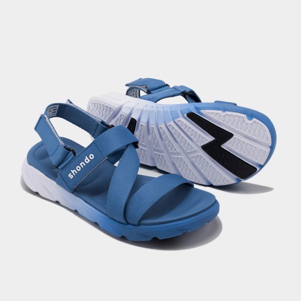 Sandal Shondo F6 sport ombre đế 2 màu xanh parisian trắng F6S0339