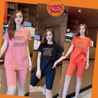 [Có bigszie 85kg] Đồ Bộ Nữ Thêu Đồ Bộ Thun Lửng Đồ Bộ Mặc Nhà Đẹp