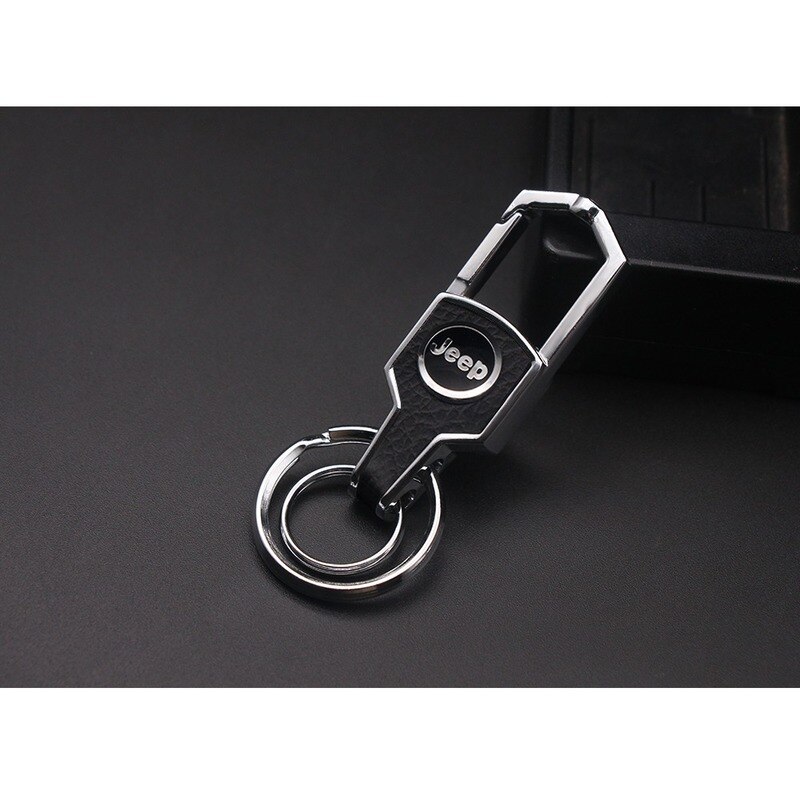 Móc Khóa Da Hình logo Xe Hơi Jeep 3D Độc Đáo