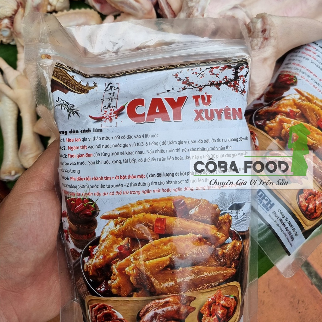 Combo 2 loại 1 ủ muối hoa tiêu + 1 gia vị cay Tứ Xuyên tặng 2 chai sốt thái