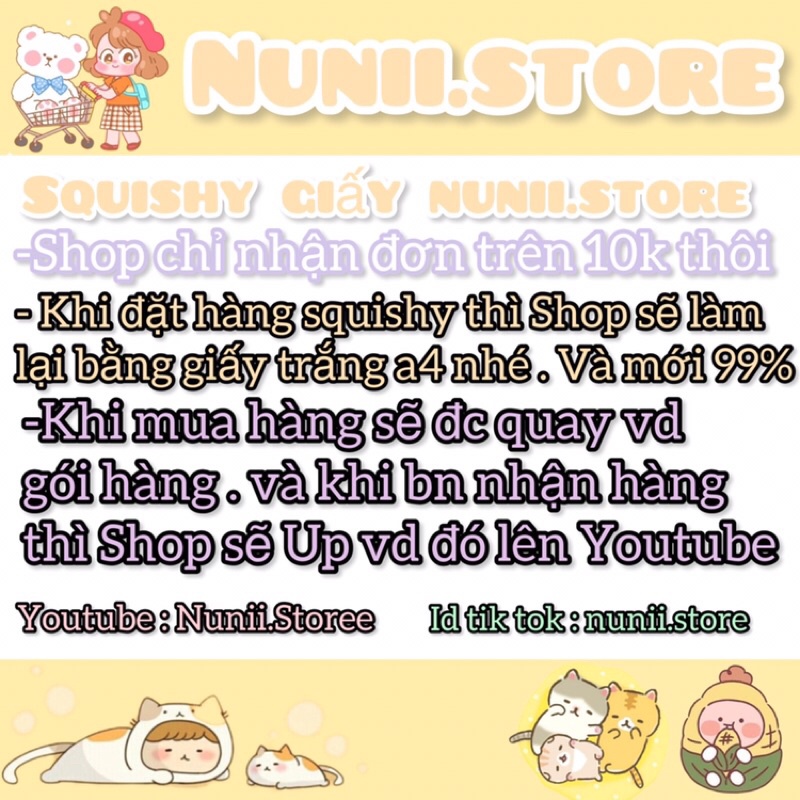 Squishy Giấy Giá Rẻ Nhiều Mẫu Dễ Thương