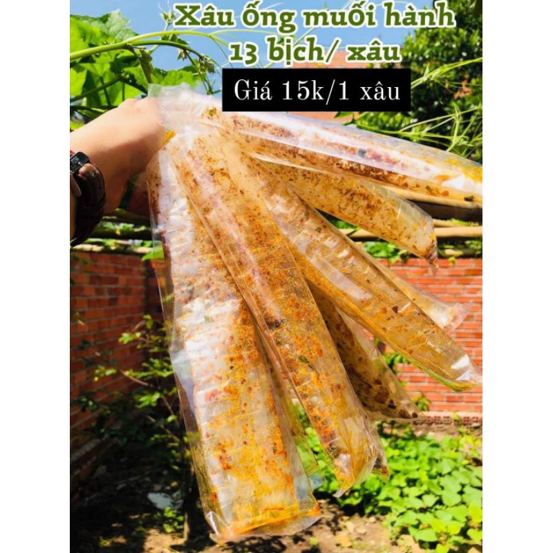 [ĐẶT TRƯỚC] Bánh tráng xâu ống muối hành (13 bịch/1xâu)