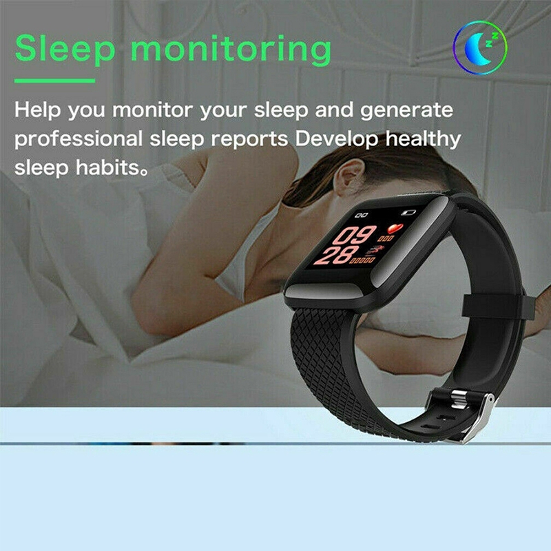 Đồng Hồ Bluetooth 116plus 1.3inch Tft Chống Nước Ip67 Giám Sát Nhịp Tim Android Ios Pk Fitbit Charge 2 Fitbit Versa