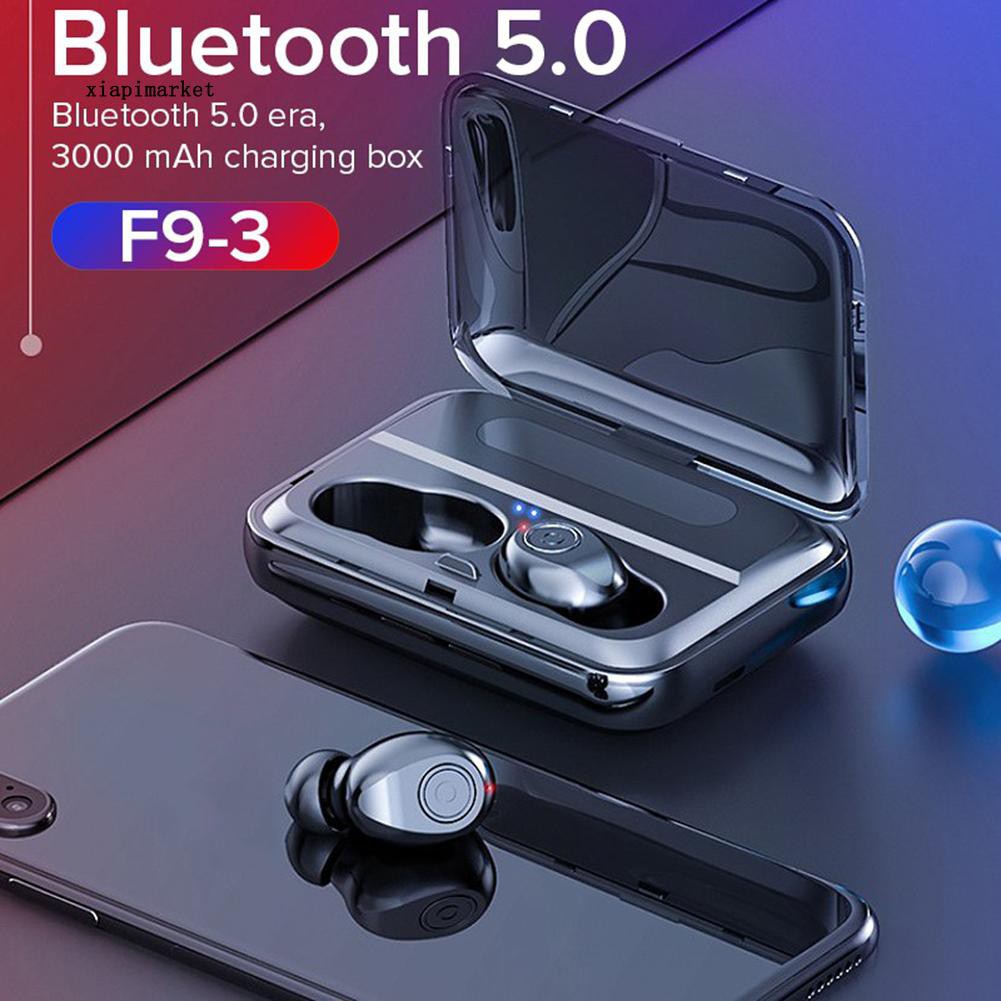 Tai Nghe Bluetooth 5.0 Không Dây Mini F9 Tws Kèm Hộp Sạc