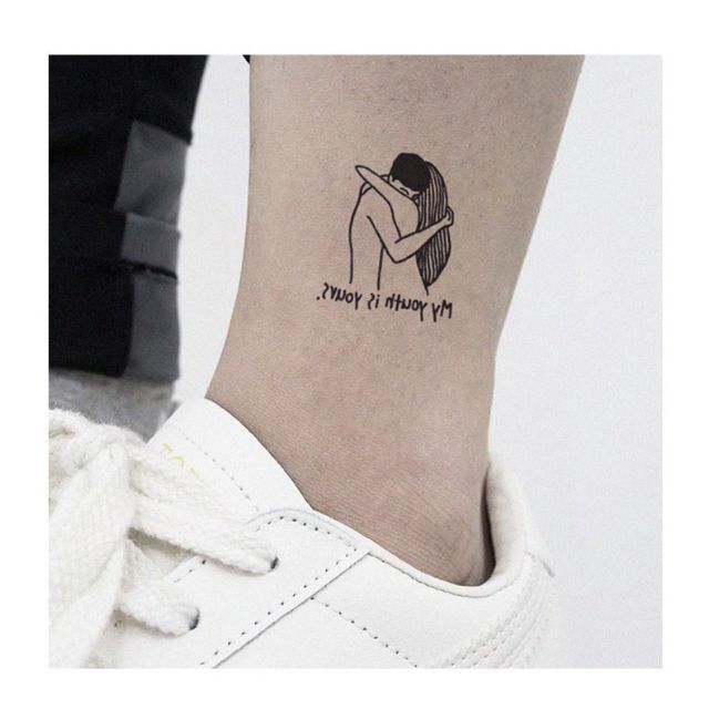 (Được chọn mẫu) Hình xăm nước hình xăm dán tatoo mini stickers đen trắng đẹp phong cách Hàn Quốc dễ thương cute giá rẻ