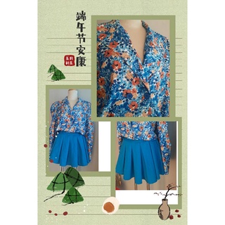 Sét áo + váy xếp li phong cách hàn quốc