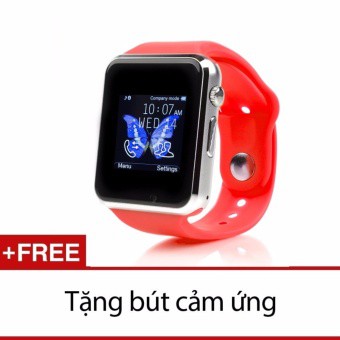 Đồng hồ thông minh Smartwach A9L màu đỏ gắn sim nghe gọi độc lập + tặng kèm bút cảm ứng
