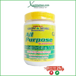 Phân bón lá NPK Kích thích ra hoa 15-30-15 GROWMORE All Purpose 100 Gram