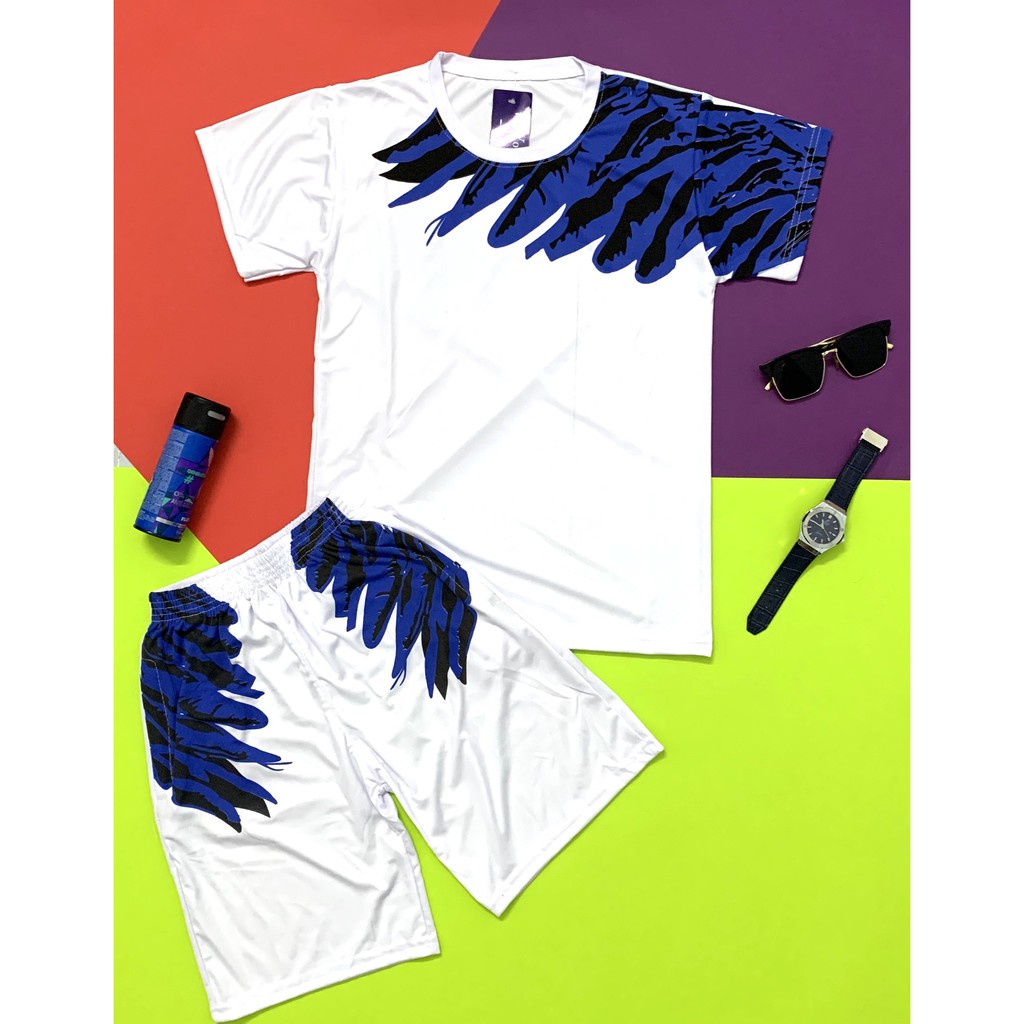 [Freeship từ 99k] bộ hè nam thời trang burlon cánh xanh trắng | BigBuy360 - bigbuy360.vn