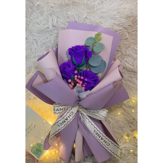 Bó hoa hồng sáp 3 bông
