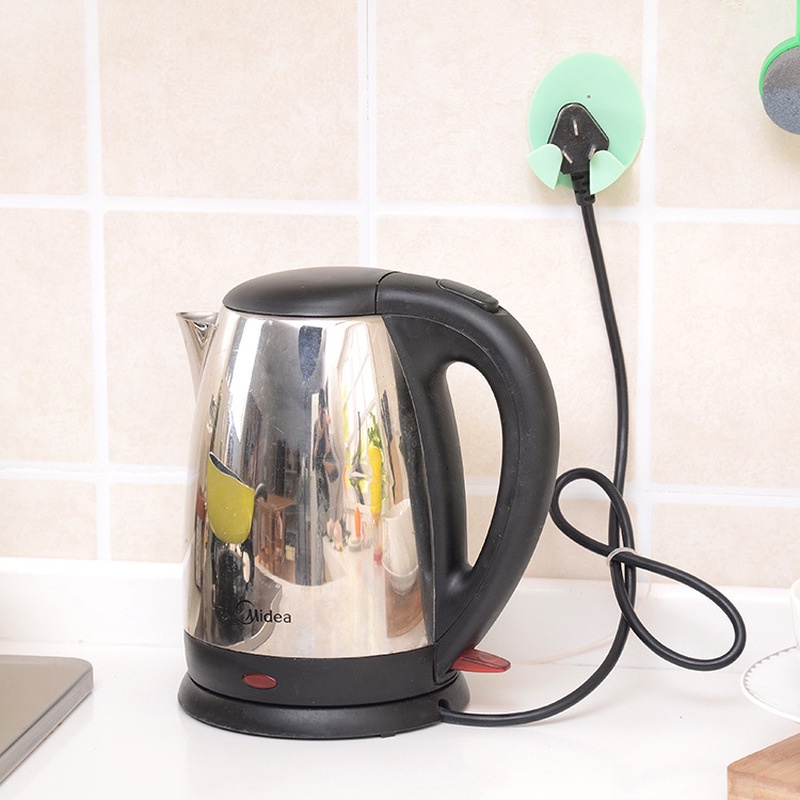 Set 2 Móc Treo Phích Cắm Dán Tường Đa Năng Không Cần Đinh Ốc Giá Đỡ