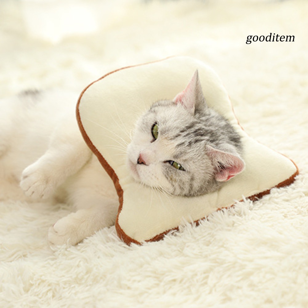 Vòng đeo cổ thiết kế hình lát bánh mì đáng yêu dành cho thú cưng
