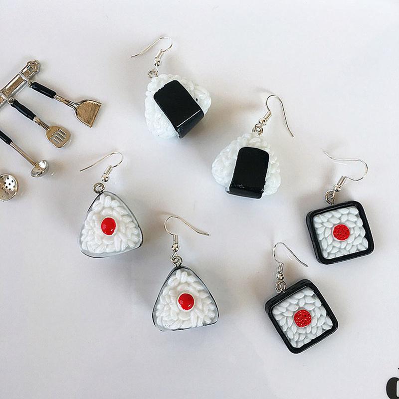 Bông Tai Sushi Hình Học Dễ Thương Bông Tai Thực Phẩm Ngộ nghĩnh Bông Tai Nữ Trang Sức Cô Gái