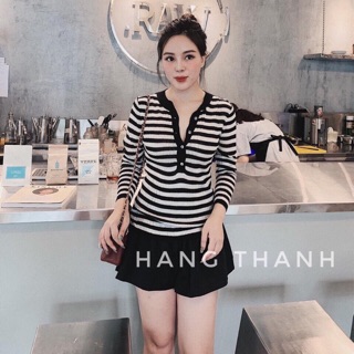 Áo len kẻ .