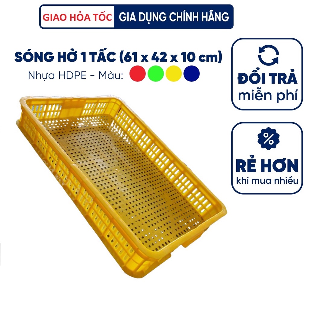 Sóng nhựa hở 1 tấc  cm nhựa chính phẩm bền đẹp chắc chắn phù hợp trưng bày rau củ, hoa quả