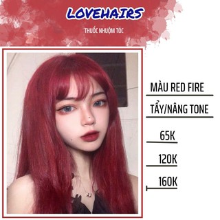 Thuốc Nhuộm Tóc Đỏ Red - Đỏ Lửa - Fire -  Thuốc Nhuộm Tóc Màu Đỏ Cá Tính Mang Lại Điều May Trong Tháng Mới - Love Hairs