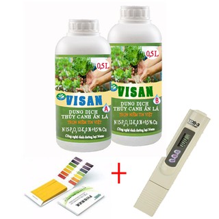 Combo 1 cặp dung dịch + 1 bút tds + 1 tập Quỳ PH-MỖI CẶP PHA 250 LÍT 1000 PPM