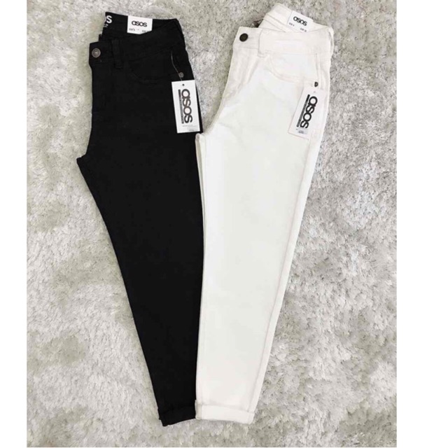 Quần baggy 9 tấc trắng đen