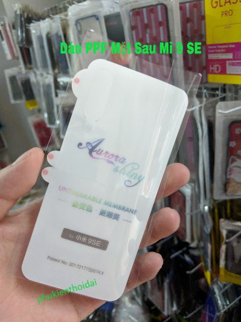 Dán PPF mặt lưng cho các dòng Xiaomi Mi - Mi 9 / Mi 8 / Mi 9SE / Mi 10 / Mi 10 Pro / Mi 8 SE / Redmi K30 Pro ... để dễ