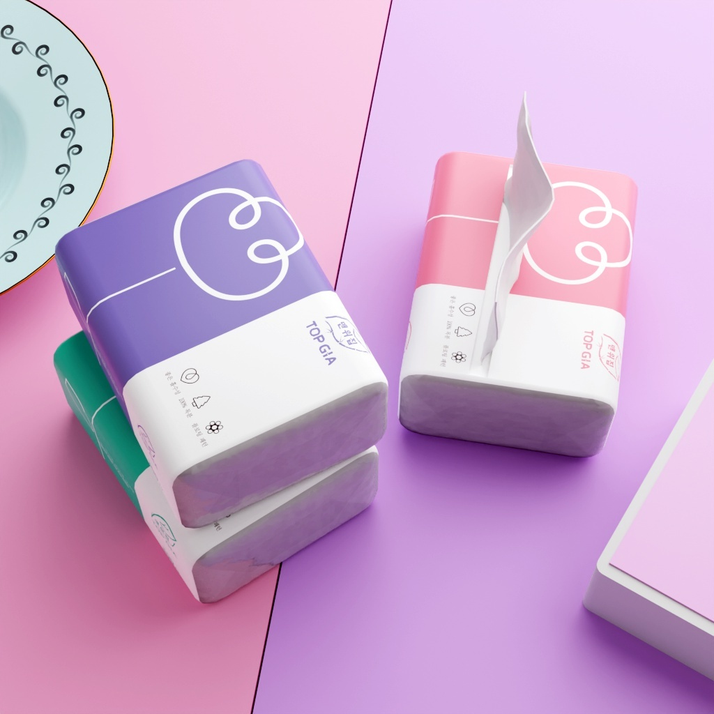 Thùng 30 gói giấy ăn cao cấp organic thân thiện môi trường .