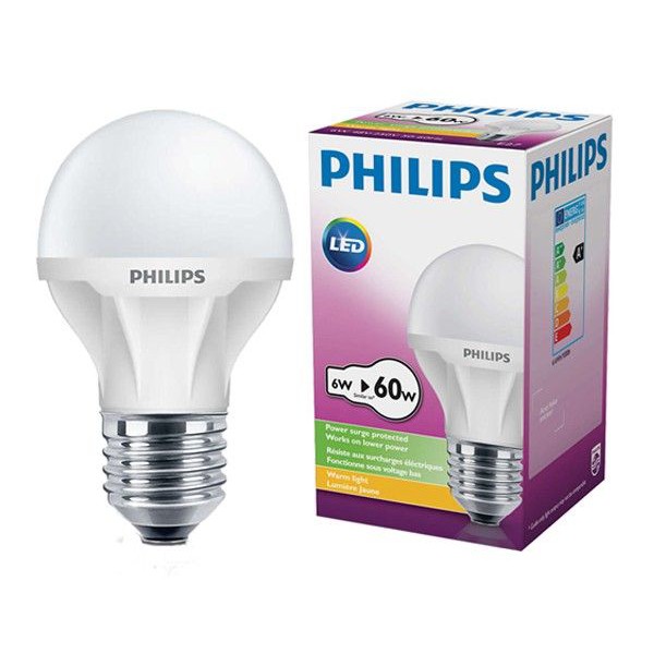 Bóng led bulb 6w Philips trắng