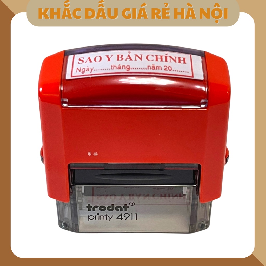 Khắc Con Dấu, Dấu Mộc Sao Y Bản Chính Trodat Printy 4911 Màu Mực Đỏ Liền Rõ Nét, Hàng Nhập Khẩu Chất Lượng Cao, Nhỏ Gọn