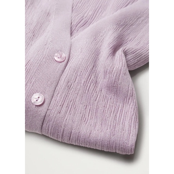 Cardigan len tím Mango size M newtag chính hãng