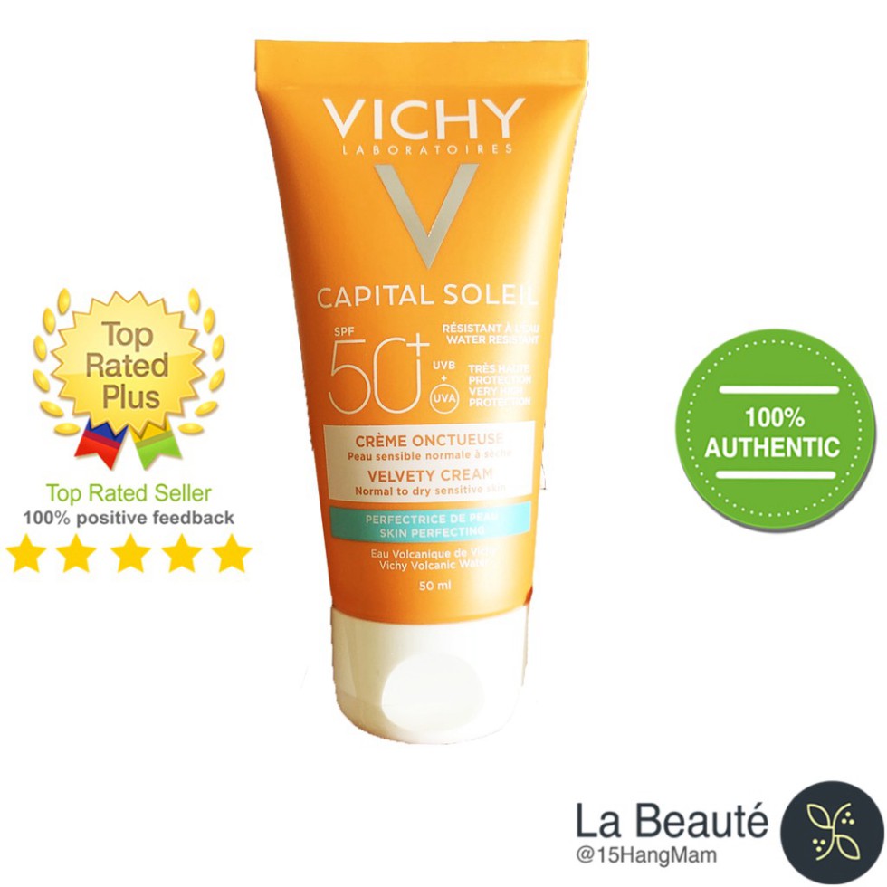 Vichy Capital Soleil Velvety Cream SPF 50+ - Kem Chống Nắng Dành Cho Da Khô Nhạy Cảm 50ml