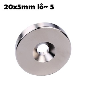 Nam châm tròn 20x5 lỗ 5mm