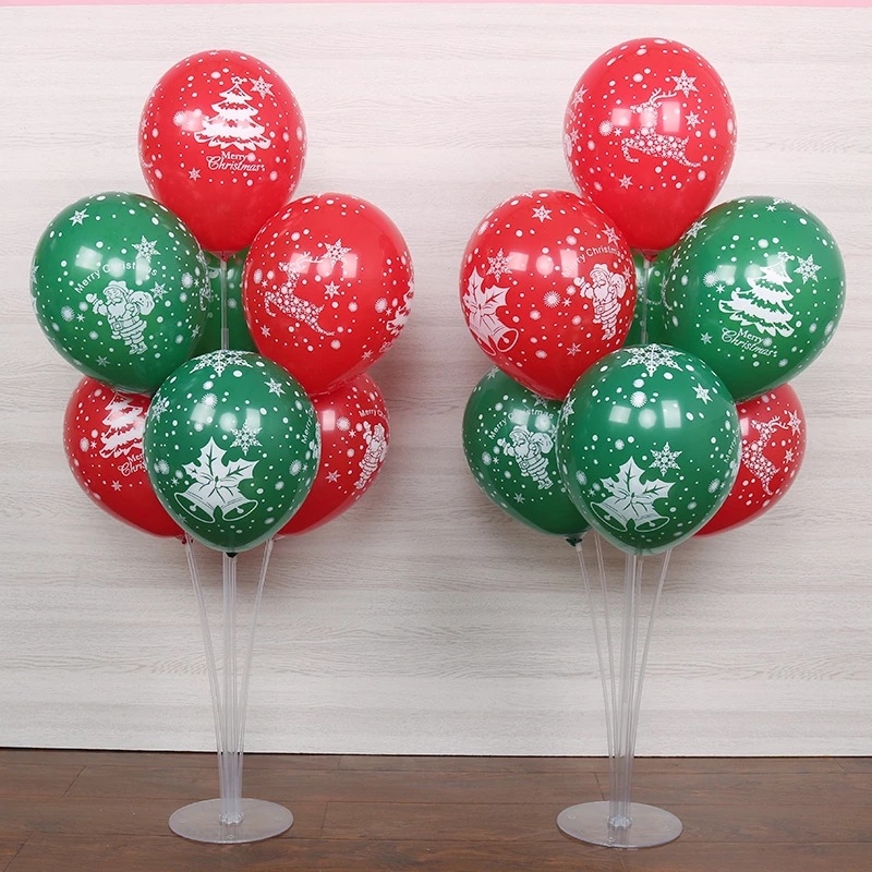 Bộ 10 Bong Bóng Cao Su Hình Bông Tuyết Trang Trí Giáng Sinh