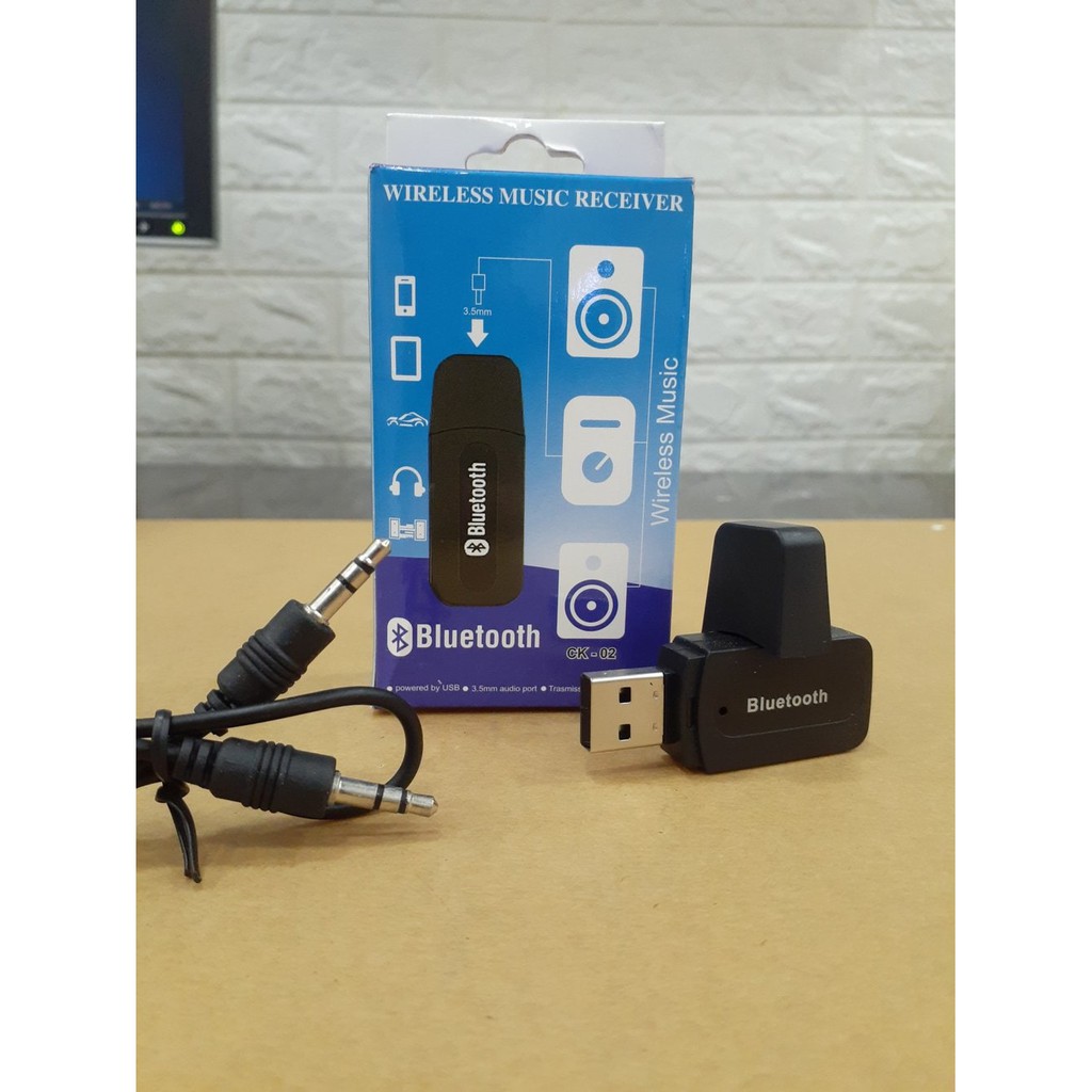 Usb Thu Tín Hiệu Bluetooth Ck-02 3.5mm Jack Aux