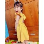 Váy bé gái, size 9-23kg, 1-7 tuổi thời trang trẻ em phòng cách Hàn Quốc, Váy đũi thắt nơ ở lưng cho bé