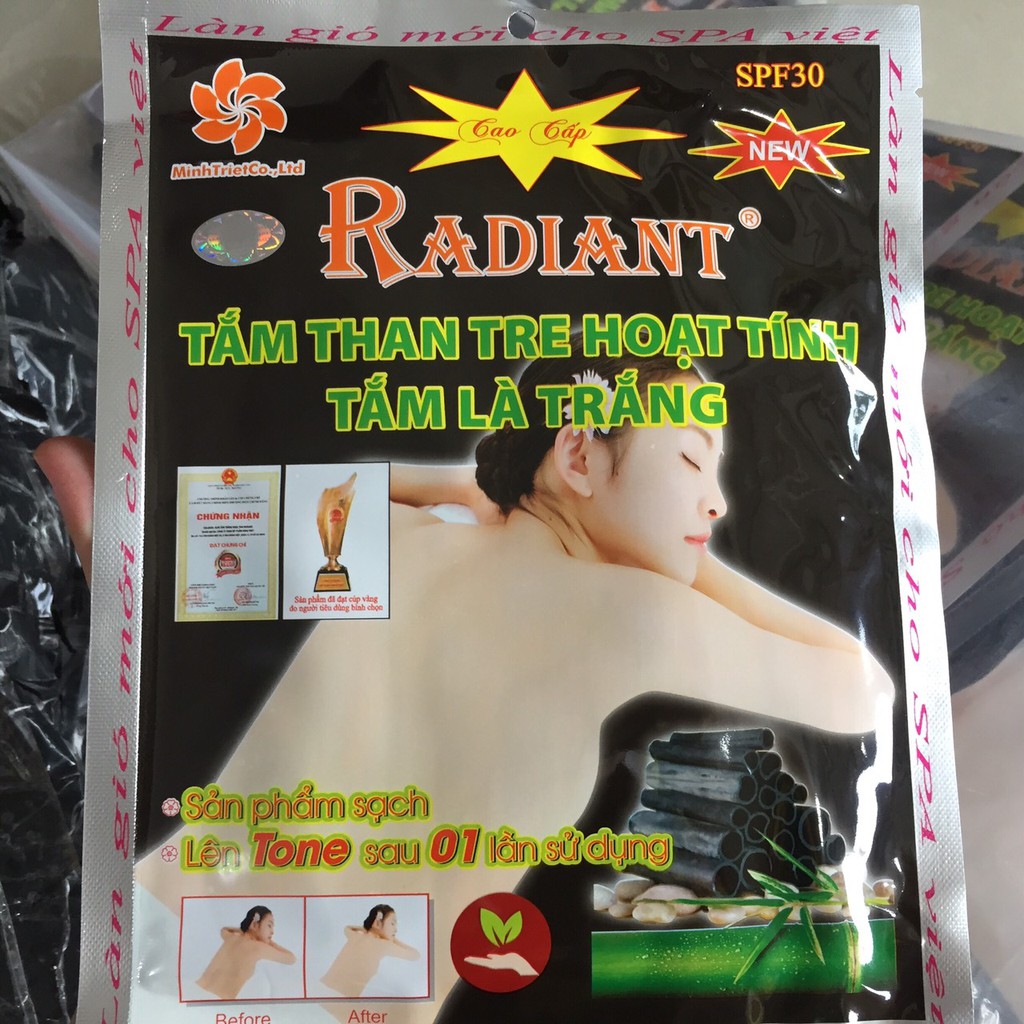 Radiant Tắm trắng than tre hoạt tính tắm là trắng