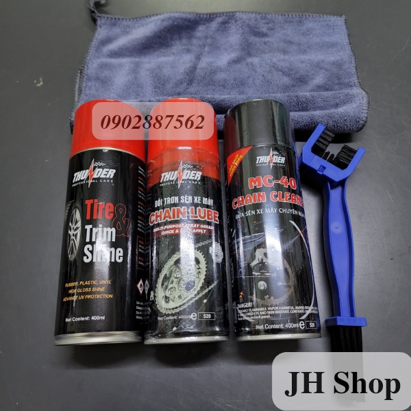 Bộ 5 món bảo dưỡng sên xe máy thunder chính hãng