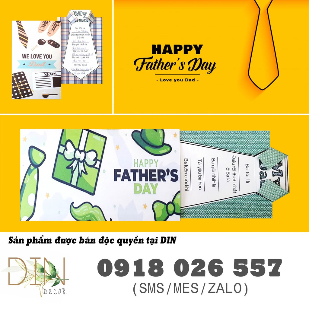 Thiệp Father's Day - thiệp tặng NGÀY CỦA CHA 20/6