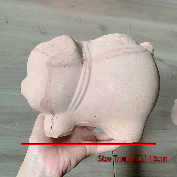Heo đất chưa tô, tượng tô màu cho bé vẽ size từ nhỏ tới lớn