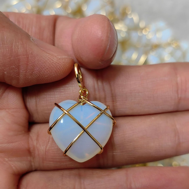 Set 2 Vòng cổ Mặt Trái Tim Đính Đá Dễ Thương