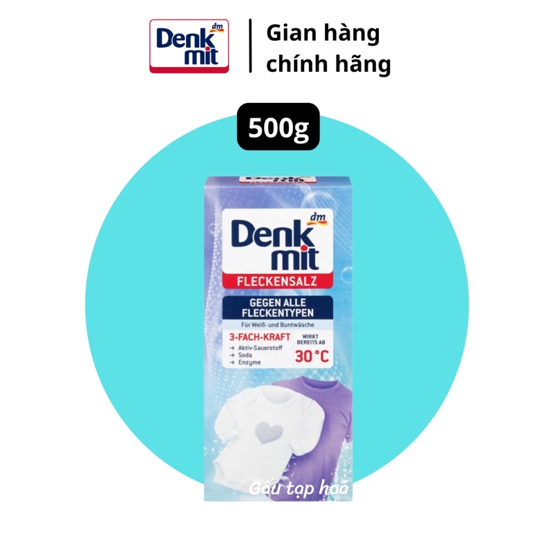 Bột tẩy vết bẩn quần áo ngả màu, ố vàng Denkmit 500g