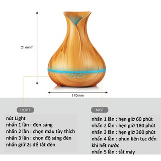 Máy khuếch tán tinh dầu bình hoa màu vàng