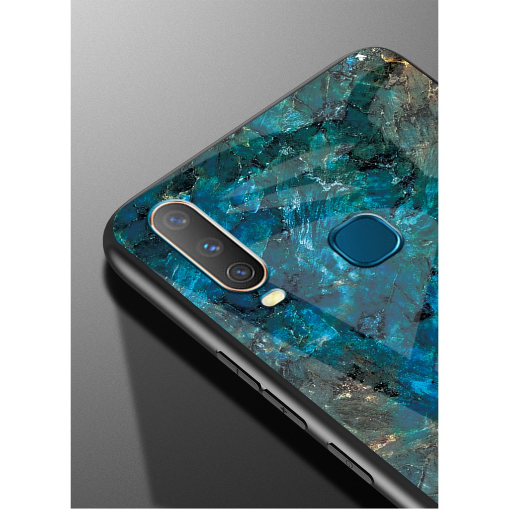 Toughened glass Marble Case For VIVO V11 V15 pro V11i Z3i X20 plus IQOO NEO Z5X Cover Casing