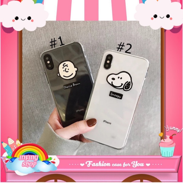 Ốp lưng iphone hình Charlie Brown và Snoopy 6 6S 6Plus 6S Plus 7Plus 8Plus X XSMax 11 11 ProMax - Infinity Case M142